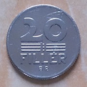20 filler Węgry 1972 r.