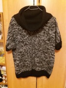 Szaro-czarny bezrękawnik sweter Esmara 38 M