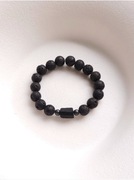 bransoletka męska z turmalinem hematytem lawą kamieni naturalnych 