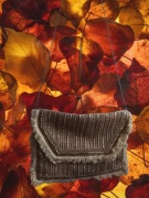 ALESSIA MASSIMOO Unikat torebka złota koraliki 