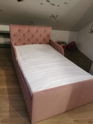 Łóżko tapicerowane+ materac + stelaż 