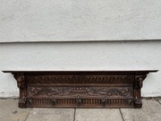 Antyczny Wieszak Holenderski Rzeźbiony Dębowy