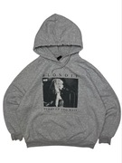 Szara bluza z kapturem blondie hurry up and wait nadruk retro vintage