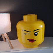 LEGO pojemnik na klocki głowa L duży dziewczynka dziewczyna girl oczko