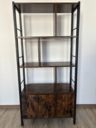 Regał rustykalny z półkami i szafką loft