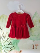 Czerwona sukienka aksamit święta 5.10.15 rozm. 62