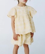 Komplet Zara 110 bluzka koszula spodenki szorty kwiaty haft haftowany 