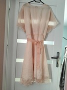 Sukienka z paskiem bawełniana brzoskwiniowa 56 Karko