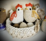 Wiosenna kurka - szydełkowa dekoracja wielkanocna