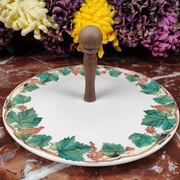 Fajansowa francuska patera z uchwytem - 30 cm - Vigne - Gien