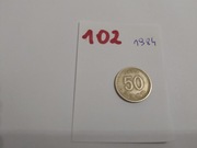 Moneta KOREA-POŁUDNIOWA 50 Won 1984