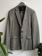 Hugo Boss szara męska wełniano lniana marynarka 52 m l