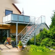 Schody zewnętrzne stalowe ocynkowane