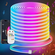 Lamomo 20m RGB wielokolorowa taśma LED Neon z kontrolą aplikacji