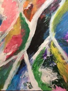 Duzy akrylowy obraz ręcznie malowany abstrakcja 