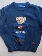 Ralph Lauren sweter Polo Bear navy blue granat nowy bez metki miś roz 36 S 