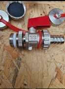 ZAWÓR SPUSTOWY KULOWY ZE ZŁĄCZKĄ MOTYLKIEM 1/2 CAL SOLIDNY WYSOKA JAKOŚĆ