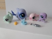 Littlest Pet Shop LPS komplet delfinów