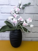 Orchidea zrobiona na szydełku, handmade 