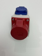 gniazdo stałe siłowe CEE kombi 16A 5P + 230V IP44 nowe outlet