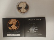 Eagle Liberty - Eclipse of the Sun 1oz Black Ruthenium - Rose Gold Plated