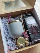 MINI BOX zestaw prezentowy K&H dla Niej Duży Kubek Szary ze złotem prezent