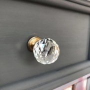 Uchwyt meblowy kryształ glamour solidny nowy 