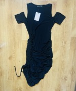 Nowa czarna sukienka regulowana Missguided