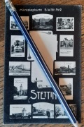 SZCZECIN STETTIN Mikroskopkarte 12 widoków doki stocznia Vulcan port promy