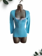 JANE NORMAN vintage dzianinowa bluzka 34/36