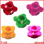 LEGO 33291 KWIATEK czerwony c.różowy j.pomarańczowy Magenta zielony - 5 szt