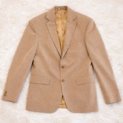 Marynarka męska Sunset Suites beżowa w prążek r. 52 elegancka