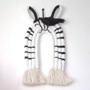 Makrama Zebra, Zwierze dekoracja ścienna