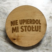 Podkładka pod kubek drewniana personalizowana grawer prezent 4szt