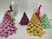 świeczka sojowa zapachowa świąteczna choinka rękodzieło