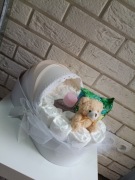 Bukiet z pampersów Prezent dla dziecka Prezent na chrzest roczek baby