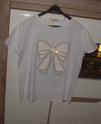 _Bluoltre _ bluzeczka z kokardą _cyrkonie r. L/XL