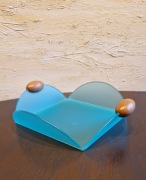 Nowy z metką serwetnik włoski Biesse zielone tworzywo sztuczne na prezent 