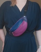 Golunski skórzana nerka damska granat fiolet fuksja skóra naturalna okazja