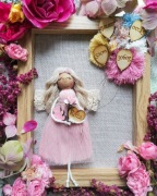 Anioł stróż metryczka dziecieca prezent makrama