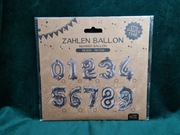 Balony foliowy roczek "1" jeden srebrny / duży 40 cm