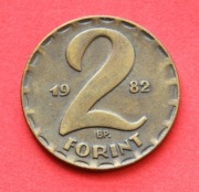 2  Forinty  1982  r  -   BP  Węgry   Herb    stan !!!