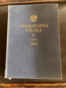 Farmakopea Polska IV, t.I-IV, suplement, zmiany, monografie, 1965-1970 r.
