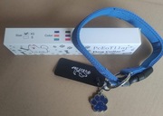 Obroża dla Psa Pceotllar XS - Kolor Niebieski + Zawieszka Łapka