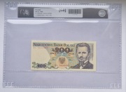 Banknot 200 zł. 1986r. DL 0650482  Grading GCN 68