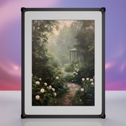 GAZEBO | OGRÓD | KWIATY | OBRAZ | OLEJ NA PŁÓTNIE | AI ART