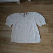 Bluzka biała z krótkim rękawem H&M