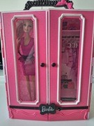Unikat Barbie Fashion Closet – Walizkowa Szafa na ubranka + Barbie|Vintage.