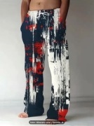 NOWE Spodnie Męskie Retro z Luźnym Krojem na plażę - na 175cm - 180cm