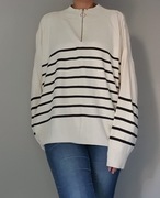 Sweter Tu Woman, luźny, w paski, rozmiar L